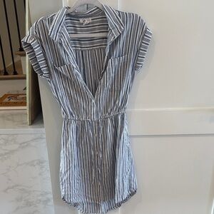 Japna Navy and White Striped Top